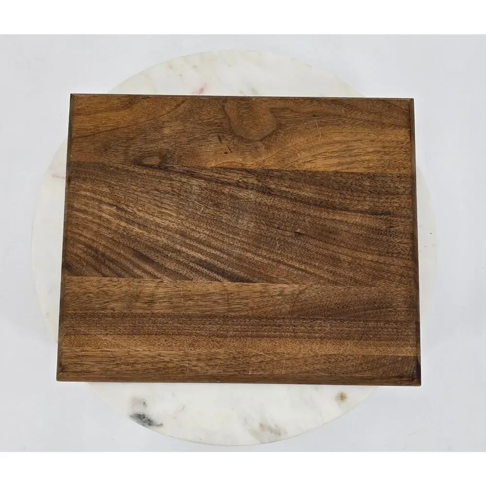 Vintage Carved Wood Charcuterie & Snack Tray‎